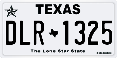 TX license plate DLR1325