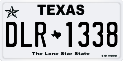 TX license plate DLR1338