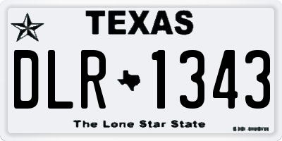 TX license plate DLR1343