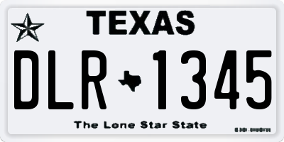 TX license plate DLR1345