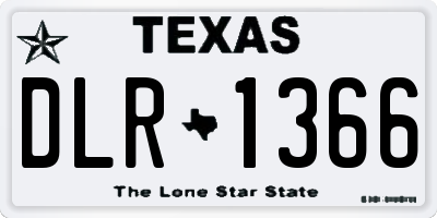 TX license plate DLR1366