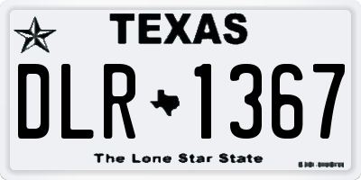TX license plate DLR1367