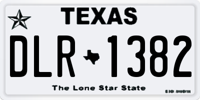 TX license plate DLR1382