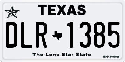 TX license plate DLR1385