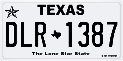 TX license plate DLR1387