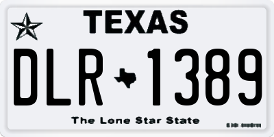 TX license plate DLR1389