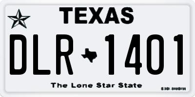 TX license plate DLR1401