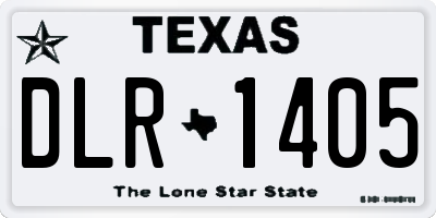 TX license plate DLR1405