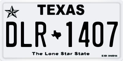 TX license plate DLR1407