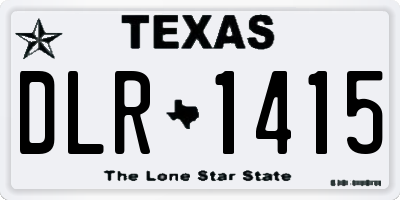 TX license plate DLR1415