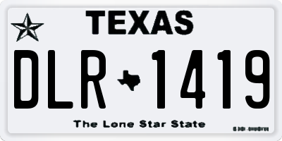 TX license plate DLR1419