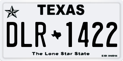 TX license plate DLR1422