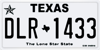 TX license plate DLR1433
