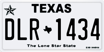 TX license plate DLR1434