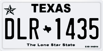 TX license plate DLR1435