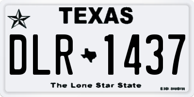 TX license plate DLR1437