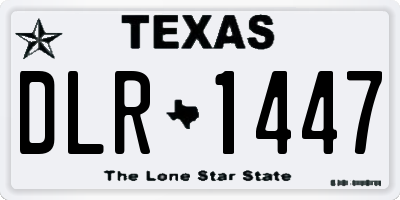 TX license plate DLR1447