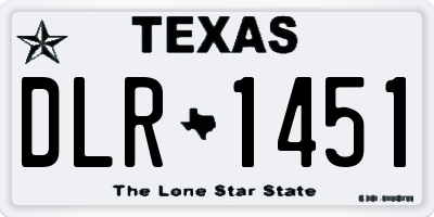 TX license plate DLR1451