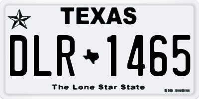 TX license plate DLR1465