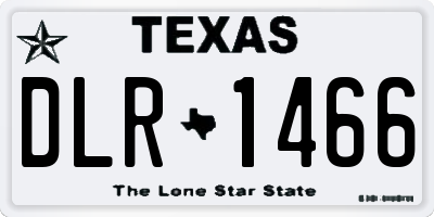 TX license plate DLR1466