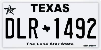 TX license plate DLR1492