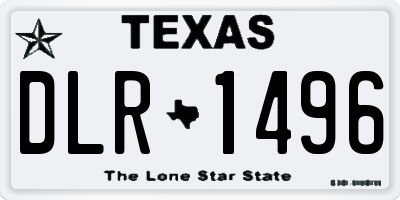 TX license plate DLR1496