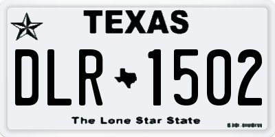 TX license plate DLR1502
