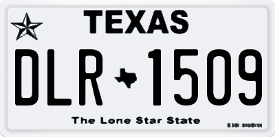 TX license plate DLR1509