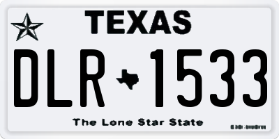 TX license plate DLR1533