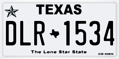 TX license plate DLR1534