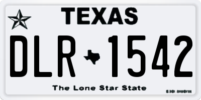 TX license plate DLR1542