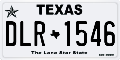 TX license plate DLR1546