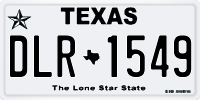 TX license plate DLR1549