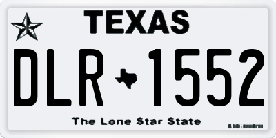 TX license plate DLR1552