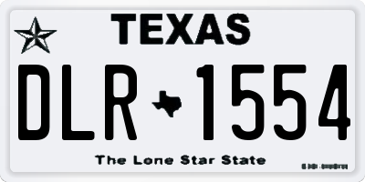 TX license plate DLR1554