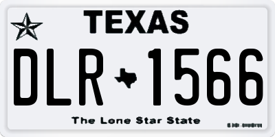 TX license plate DLR1566