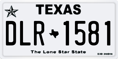 TX license plate DLR1581