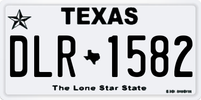 TX license plate DLR1582