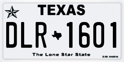 TX license plate DLR1601
