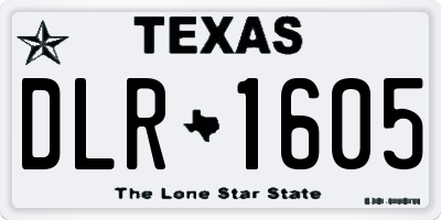 TX license plate DLR1605