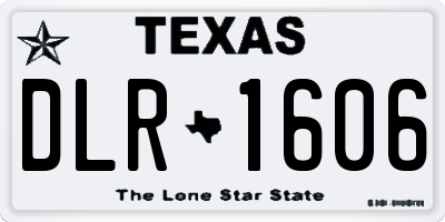 TX license plate DLR1606