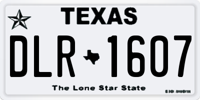 TX license plate DLR1607