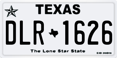 TX license plate DLR1626
