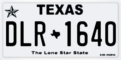 TX license plate DLR1640