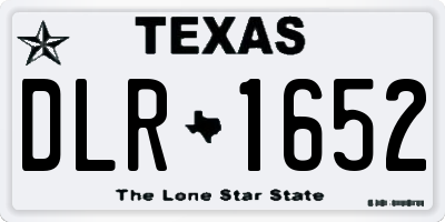 TX license plate DLR1652