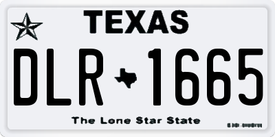 TX license plate DLR1665