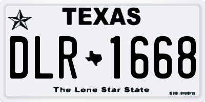 TX license plate DLR1668