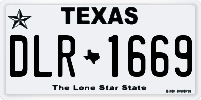 TX license plate DLR1669