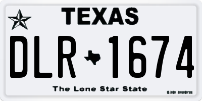 TX license plate DLR1674