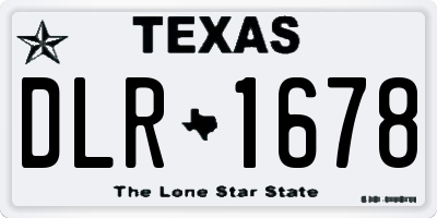 TX license plate DLR1678